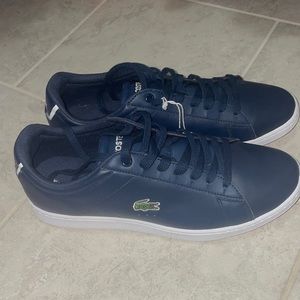 Blue Leather Lacoste Sneakers